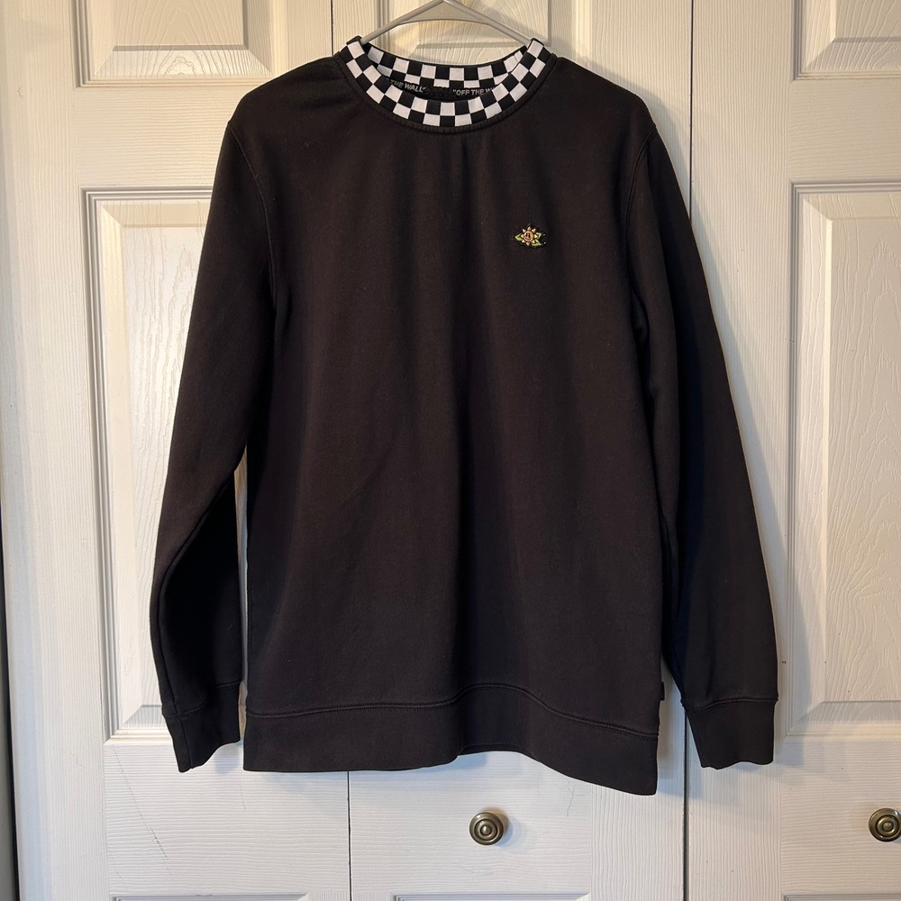 Vans Micro Dazed‎ Crew Neck Sweatshirt Checkerboard Collar Size Medium